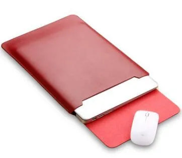 Microfibre leather laptop sleeve for MacBook Air and Pro in 11, 12, and 13 inch sizes with colour options