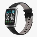 M8 smart fitness bracelet with zinc alloy body and TPU strap on a wrist, displaying heart rate data.