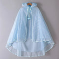 Girls Princess Elsa gradient dress with cotton lining, short sleeves, A-line skirt, colours include gradient Elsa and silver cloak