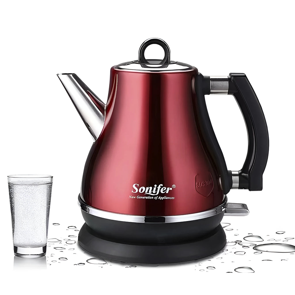 Son-mother ceramic teapot set with stainless steel construction in retro literary design