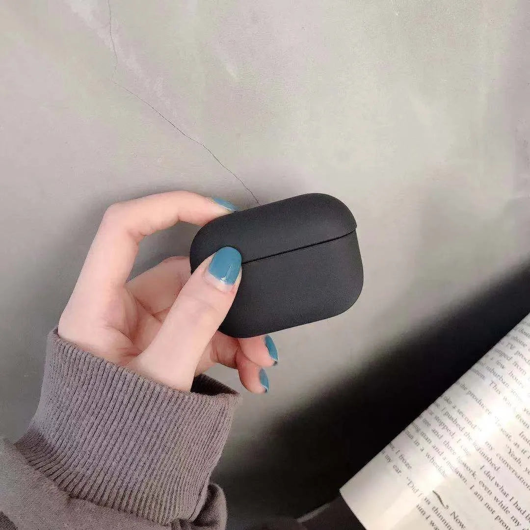 Plastic protective case for AirPods Pro earbuds shown in a selection of colours.