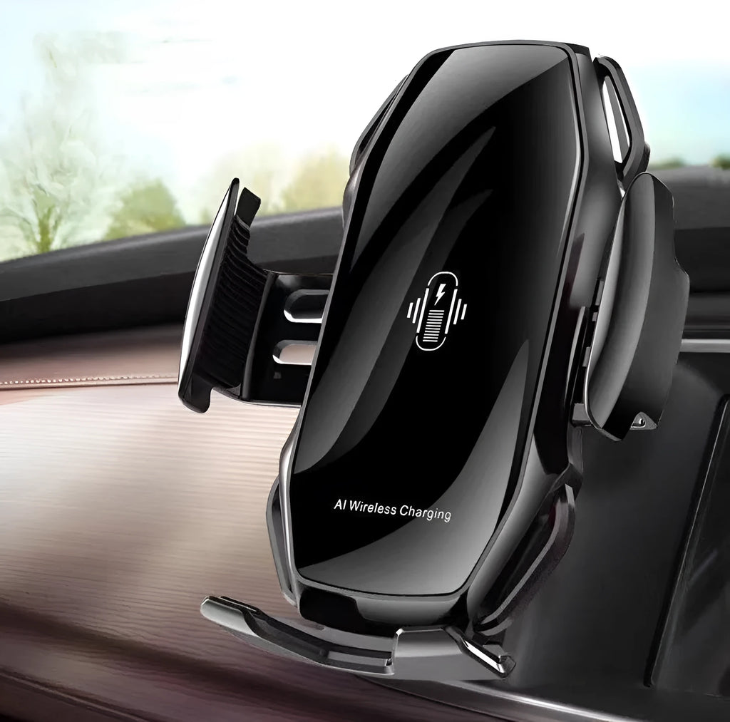 Navigation mobile phone holder with USB charging port in vacuum plated PC+ABS construction