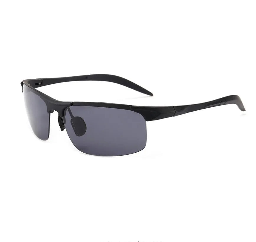 Polarized sports cycling sunglasses with TAC lens and PC frame in black blue colour