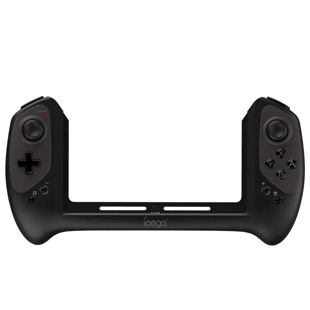 Black wireless Bluetooth gamepad for Nintendo Switch with ergonomic curved grips and matte texture finish