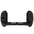 Black wireless Bluetooth gamepad for Nintendo Switch with ergonomic curved grips and matte texture finish
