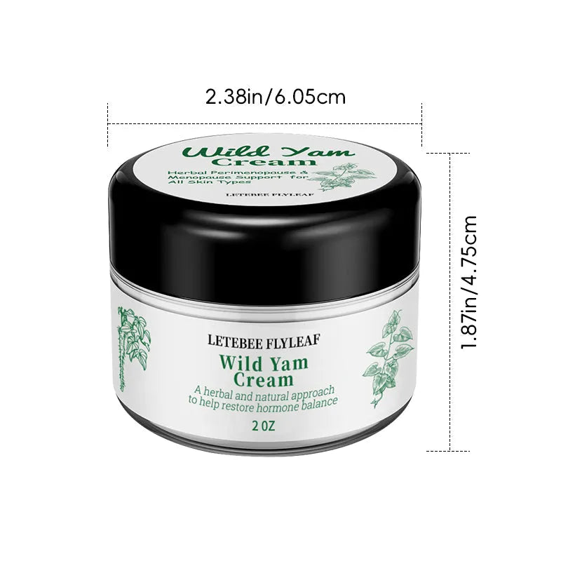 2 OZ jar of herbal wild yam moisturising face cream for wholesale supply