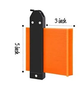 Plastic ABS profile ruler contour gauge with clear dual scale markings for irregular shape measurement
