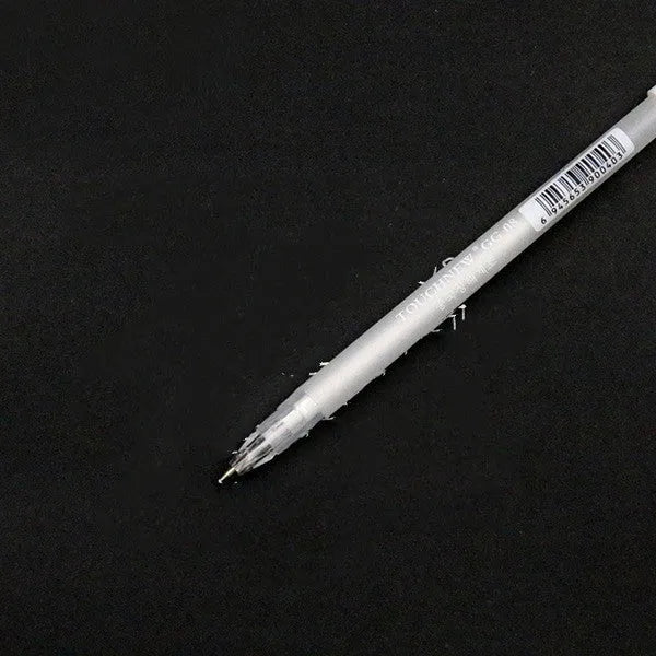 Touchnew black highlight pen with 0.8mm tip for hand painting, showing gold silver white ink options