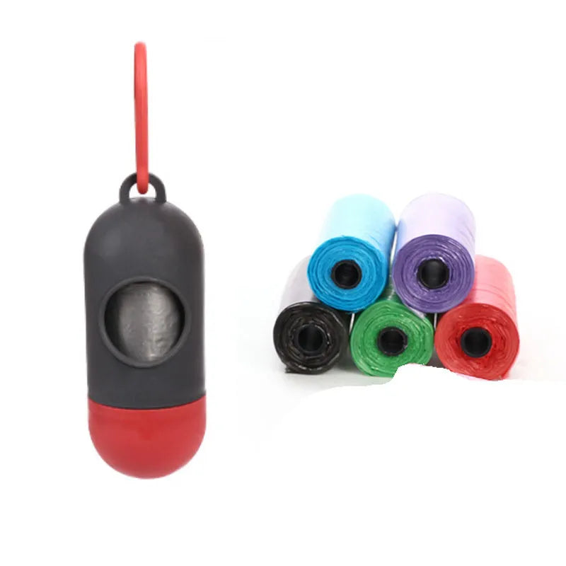 Coloured rolls of dog waste bags showing various colour options with 22.5x30cm dimensions