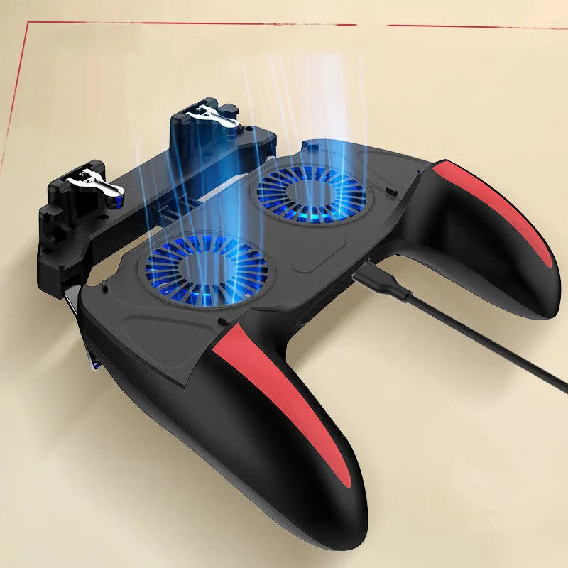 H10 mobile game cooling controller with touch screen for smartphones between 4.7 and 6.5 inches