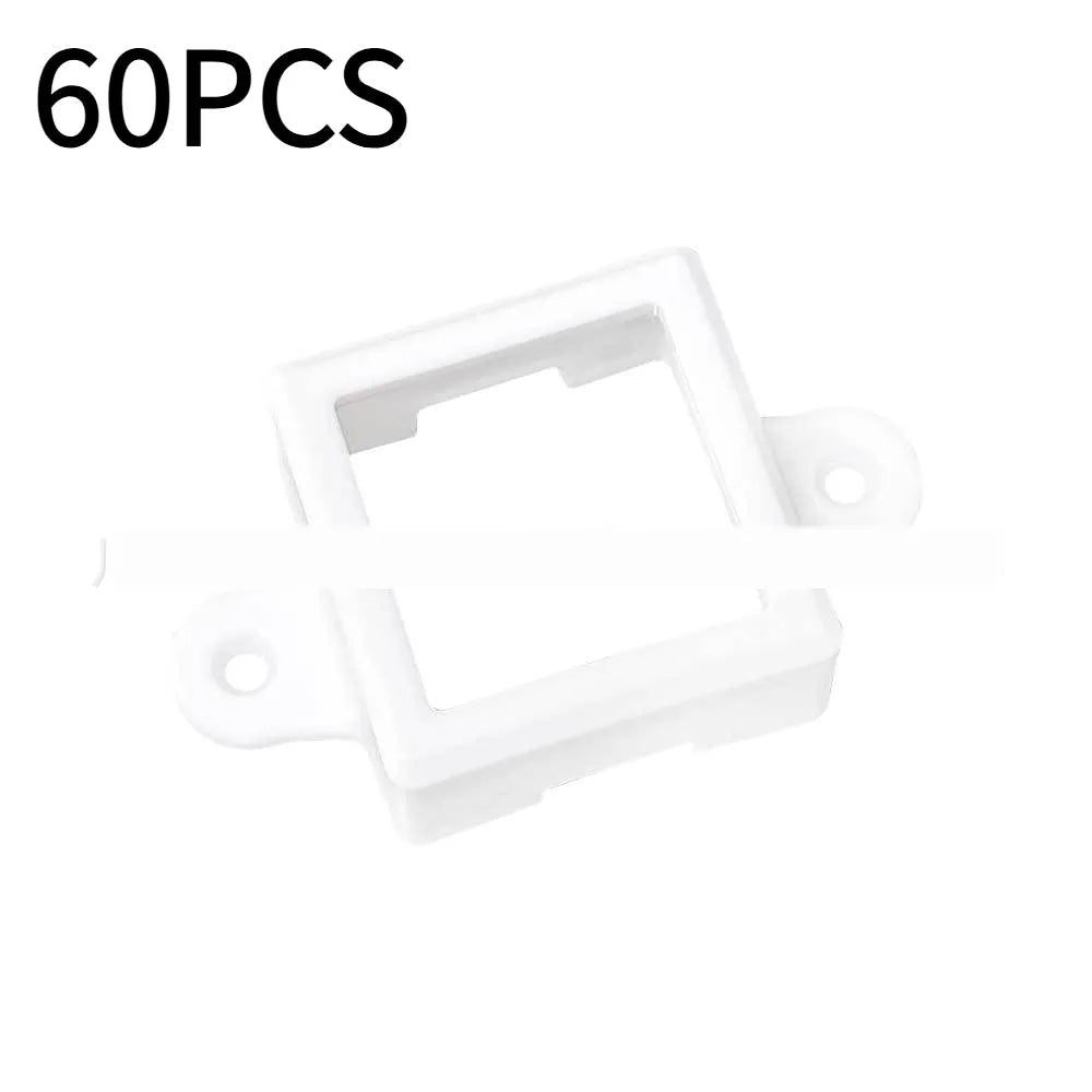 A small white plastic LED light protective lampshade for fixed brackets.