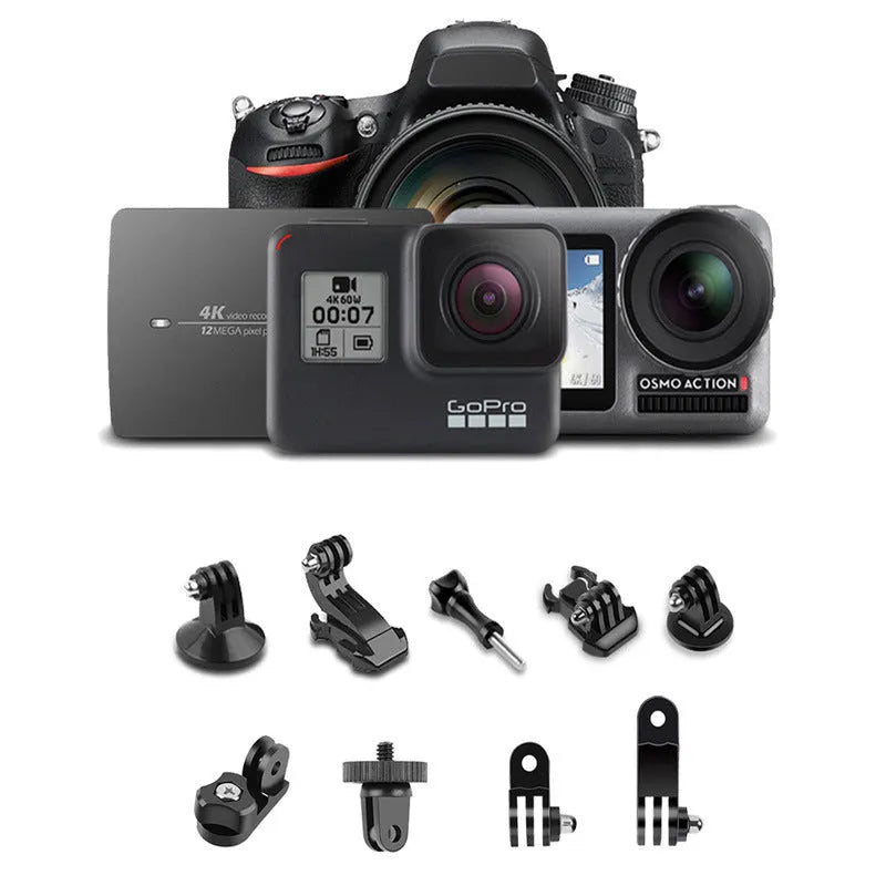 Black and white Bluetooth selfie stick with wireless remote, shown extended and with tripod base.