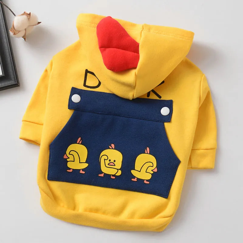 Cotton wool pet dog sweatshirt pull frame in blue red yellow, sizes XS to 2XL and FB