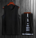 Black and white chemical fibre sports vest for campus competition training with comprehensive sizing options