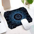 Office gaming mouse pad in rubber and cloth, single-sided, 3mm thick, square or shaped, available in seven colours