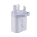 20W PD Type-C USB-C wall charger with 1 metre C-to-C cable in international plug options