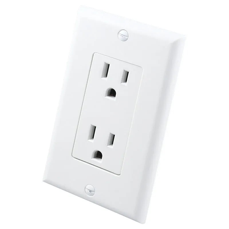 White plug-in LED night light with motion sensor installed in a UK wall socket