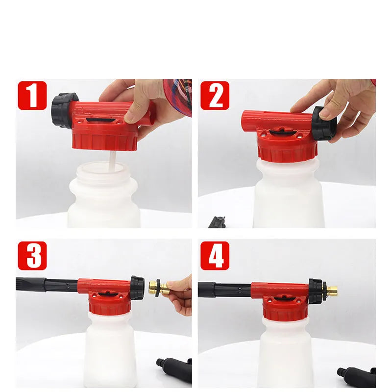 Handheld foam pot high pressure water gun sprayer for garden use