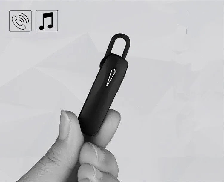 M163 black and white Bluetooth car headset for hands-free calls and music control
