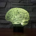 3D brain-shaped acrylic LED desk lamp with colour changing lights and remote control