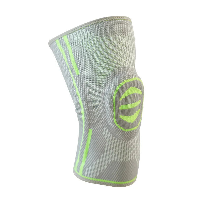 Mountaineering knee pads in cotton material showing green, blue, and yellow colour options