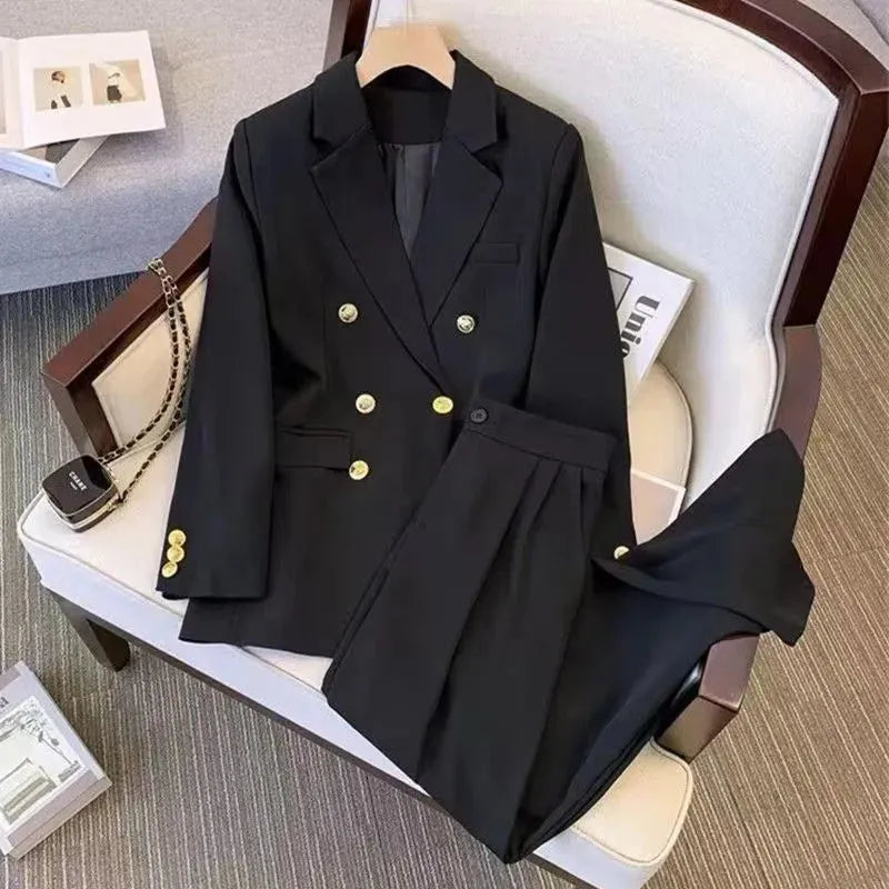 Women's loose fit polyester blouse in black on a hanger, showing regular sleeves and a front view.