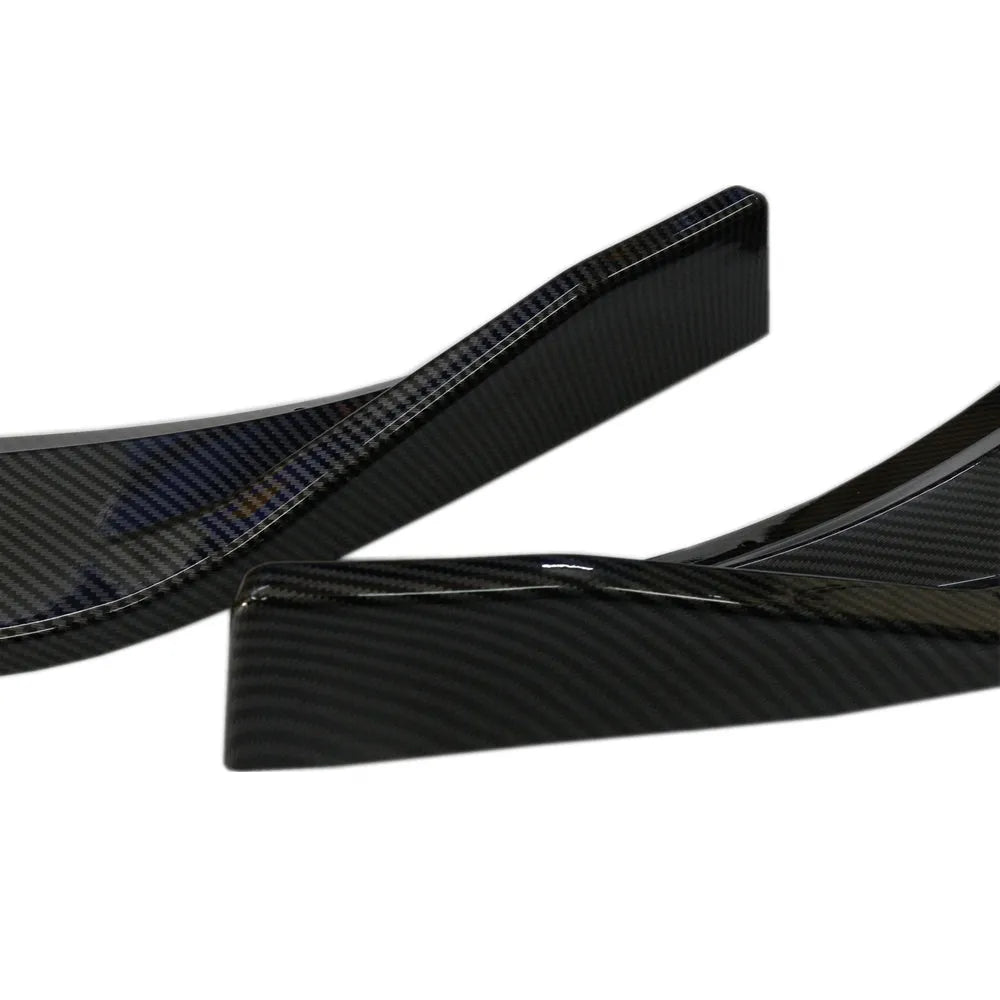 DK three-section front shovel car diffuser for BMW M3 M4 tail conversion in carbon fibre finish.