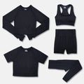 Fashion women's yoga clothes set in solid colour pattern, nylon fabric, sizes S M L
