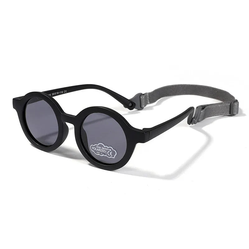 Children's silicone sunglasses for 0-3 years with UV400 protection and polarised TAC lenses