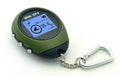 Mini GPS multi-function locator handheld outdoor tracker with matte finish in green 65x52x21mm