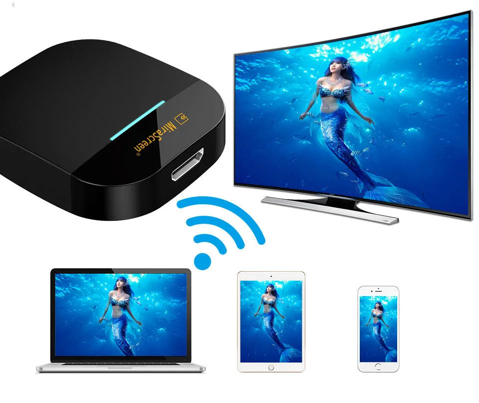 G5 Plus 4K 5G wireless screen mirroring device with HDMI interface compatible with Apple and Android