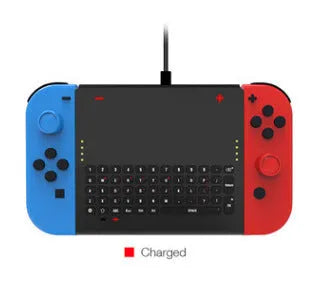 Black felt pouch for Nintendo Switch open to show console compartment and 5 game card slots.