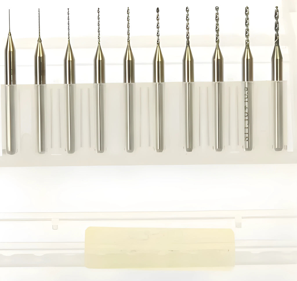 Imported tungsten steel micro engraving bit for electronics and hardware precision machining.