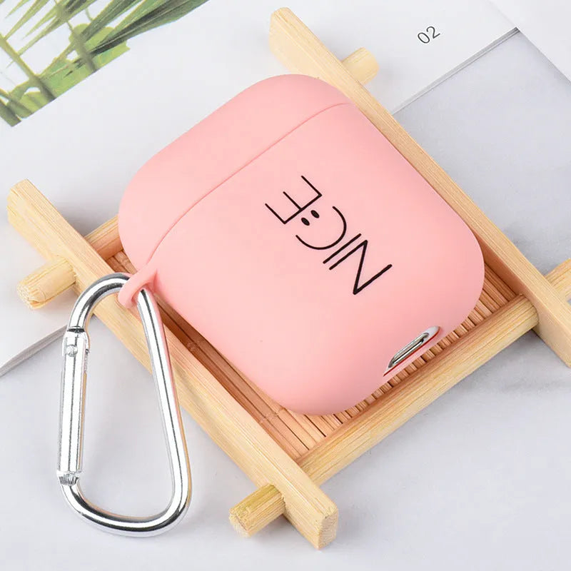 Black and Pink PC plastic protective back covers for Apple AirPods cases with decorative style designs.