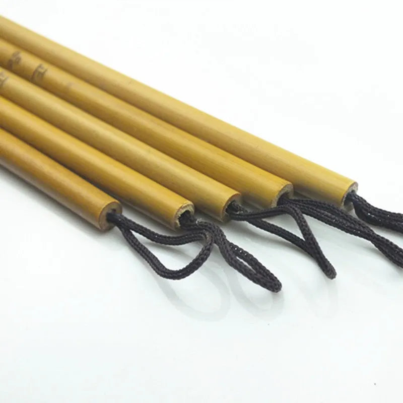 Small red hair Chinese writing brush with 23cm bamboo handle and traditional brush tip