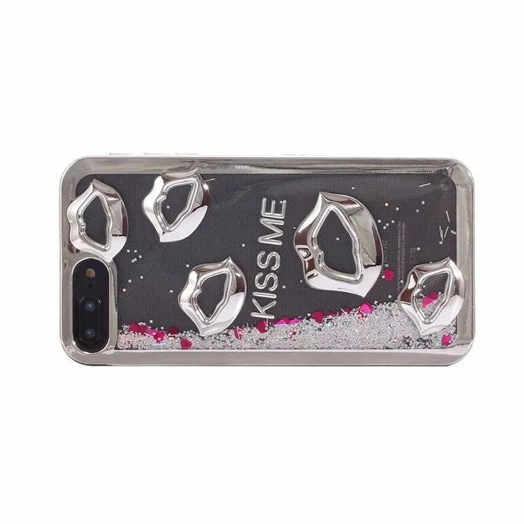 Huawei phone back cover with raised three-dimensional lips pattern in various colours for P20 and P30 series models