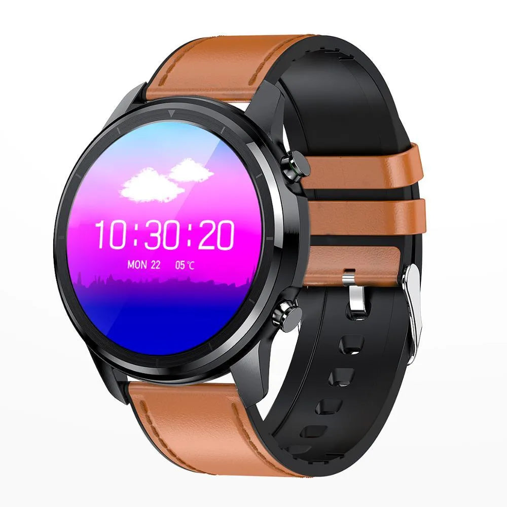 LEMFO LF26 smart bracelet showing 1.3-inch screen and control buttons in various colour options