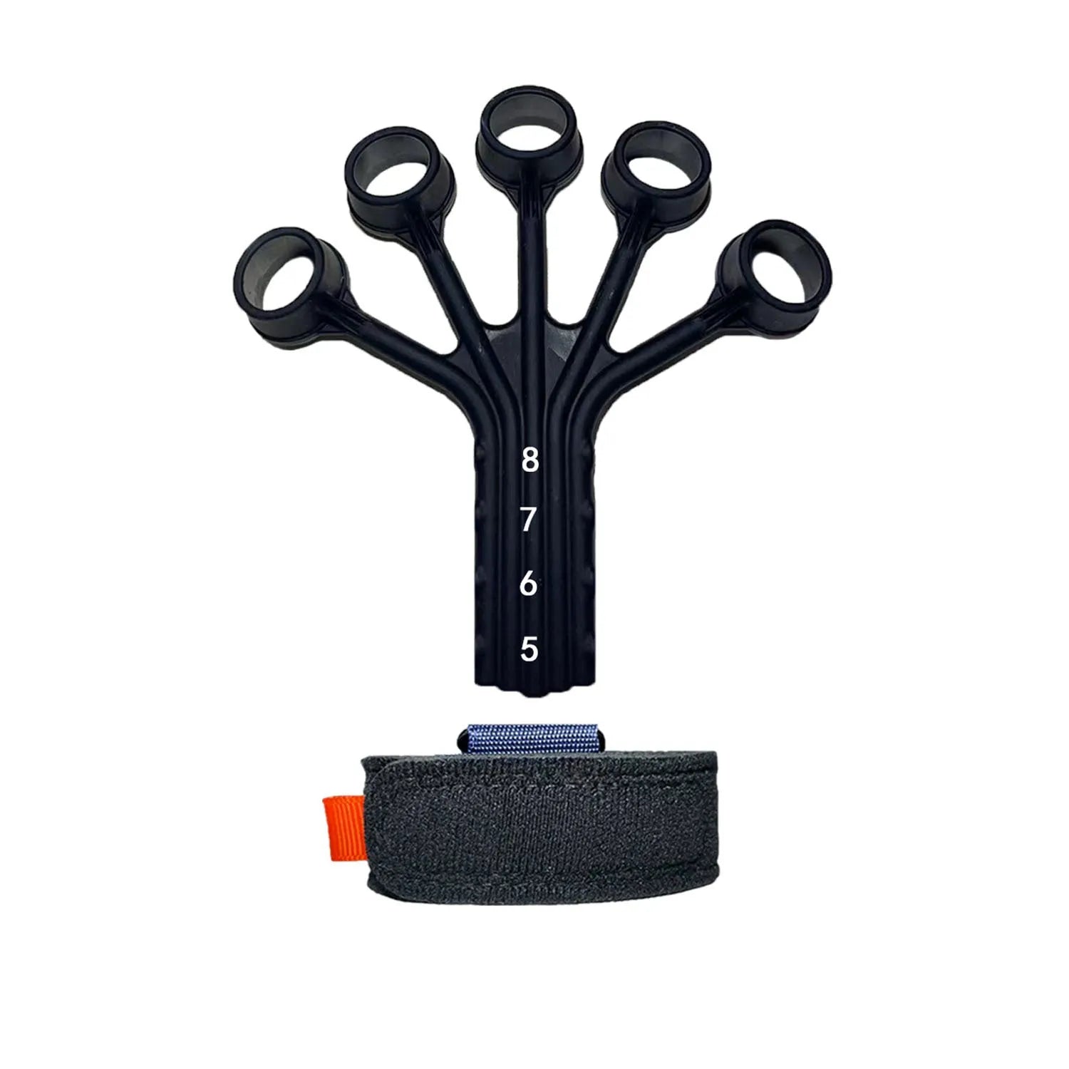 Silicone finger flexion and extension trainer with adjustable bands for rehabilitation and abdominal tensioning