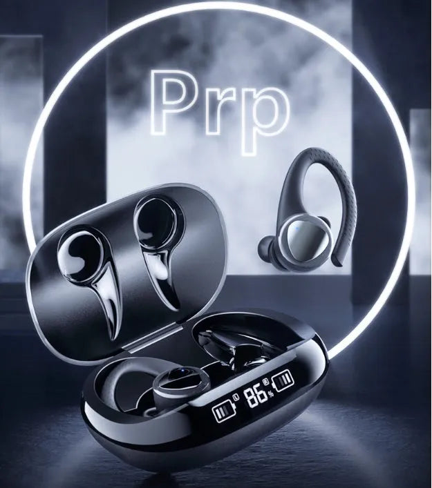 True wireless in-ear earbuds with Bluetooth 5.2, noise cancellation, Type-C charging case, black colour