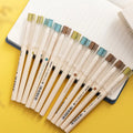 Box of 12 Deli A540 black gel pens with 0.38mm fine needle tube tips.