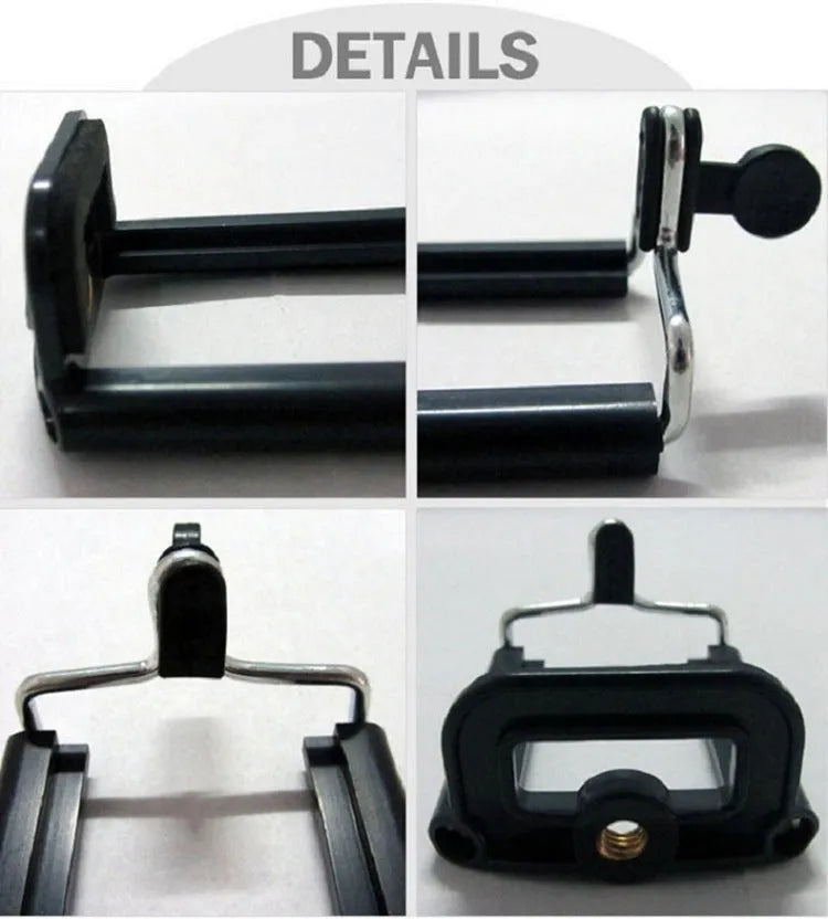 Black octopus tripod with flexible legs and spherical gimbal ball head for cameras and smartphones