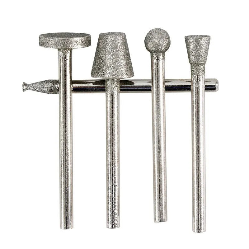 Alloy diamond grinding head set with 3mm shank for glass and stone work