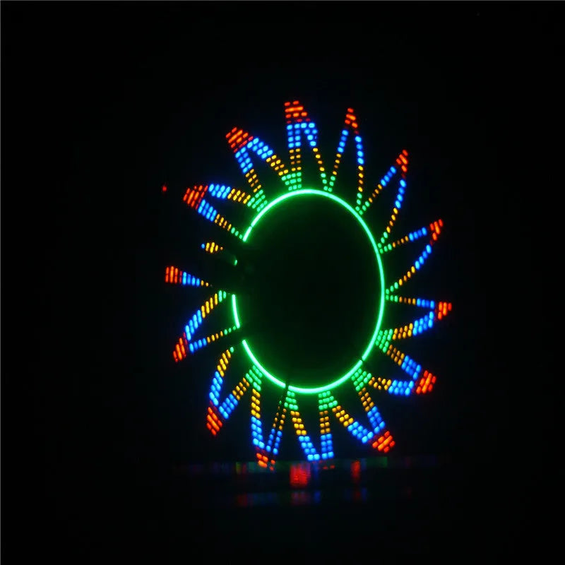 LED colorful bicycle spoke wheel light with 32 LEDs attached to mountain bike wheel