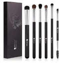 Six-piece eye makeup brush set with artificial fibre and animal hair bristles, colour option 6 eye brushes.