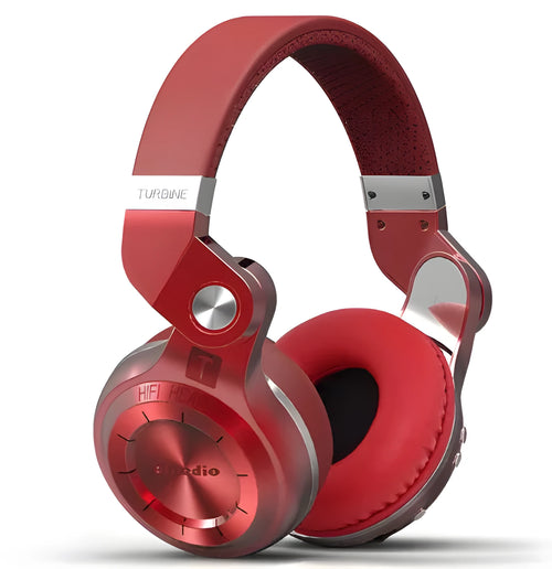 Bluedio T2 Plus on-ear wireless Bluetooth headphones in black, blue, red, or white colour