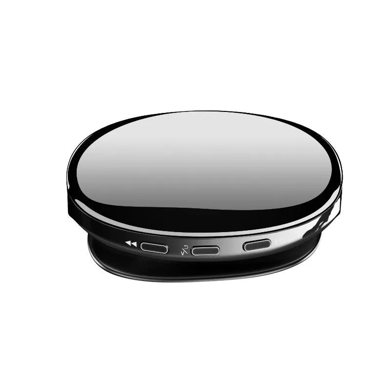 A compact black Bluetooth MP4 music player with an OLED screen showing the menu.