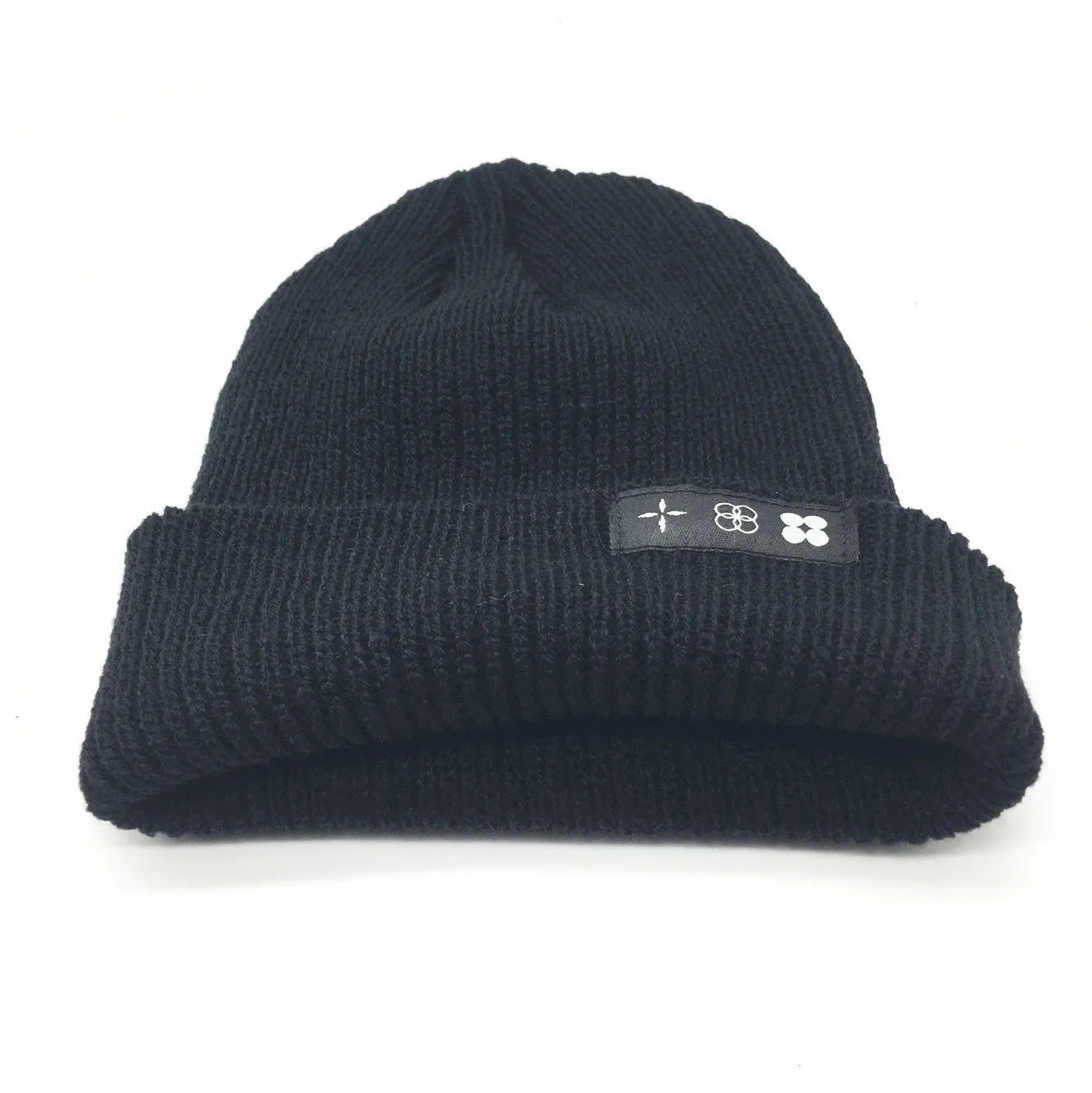 Black wool jacquard knit hat dome cap with letter patterns for adults