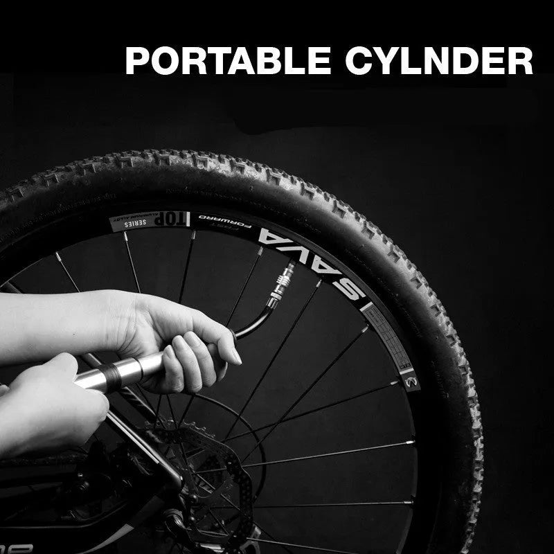 WILD MAN portable bike pump 158mm 100PSI with Presta Schrader valve, black and silver options