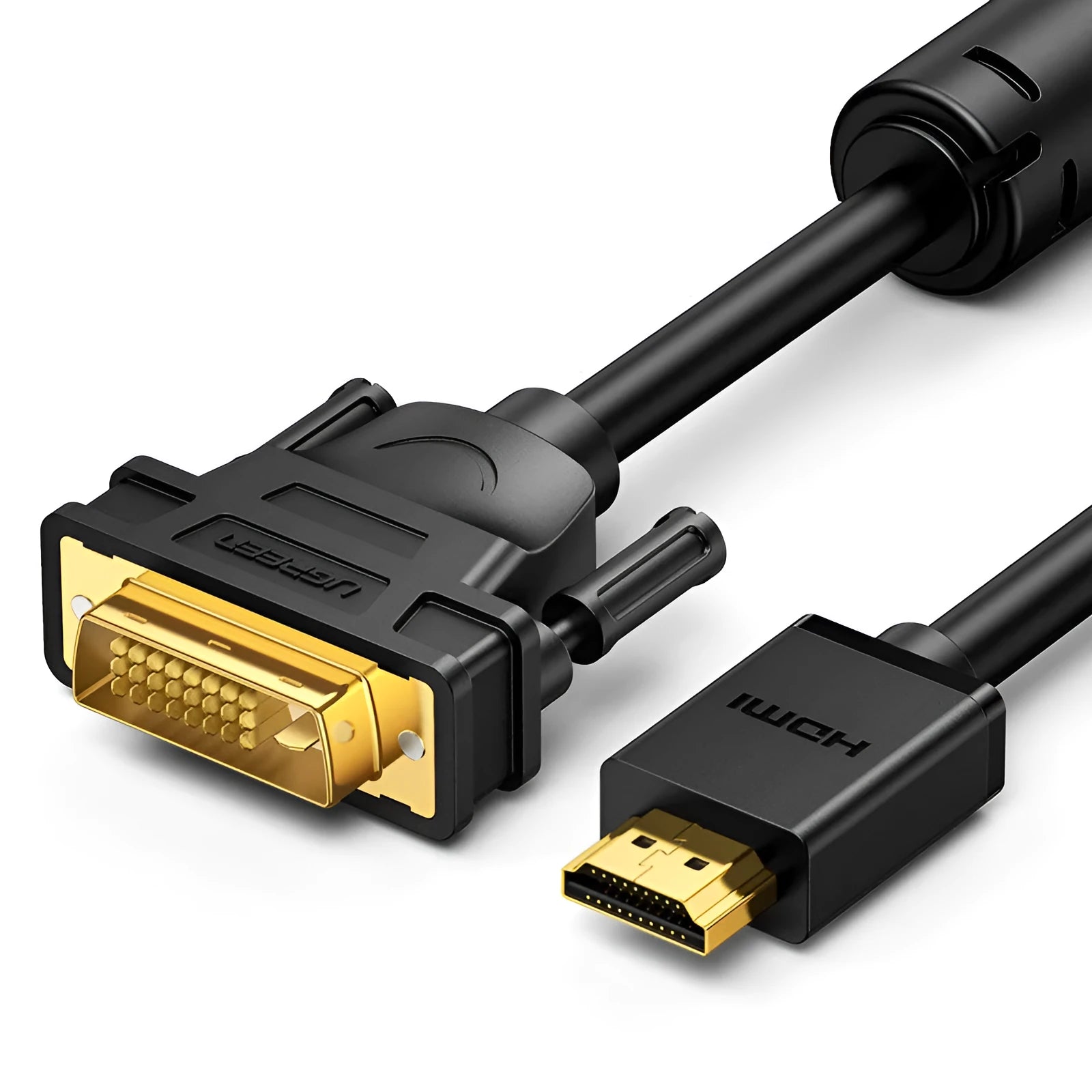 HDMI laptop to projector adapter cable in green package with length options shown
