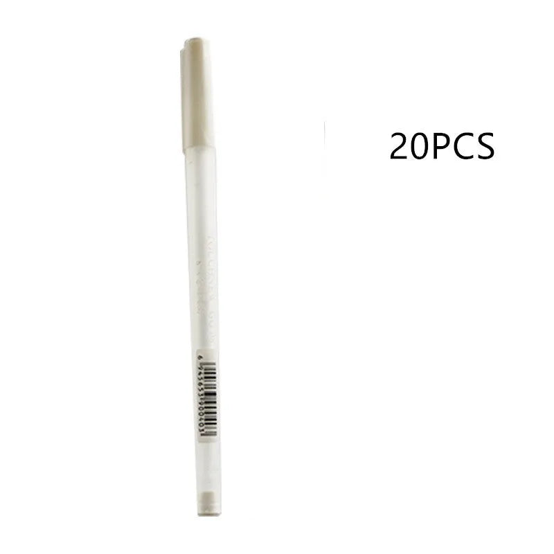 Touchnew black highlight pen with 0.8mm tip for hand painting, showing gold silver white ink options